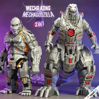 3D Models 9 mechagodzilla vs mecha kong stl 3d model for printing