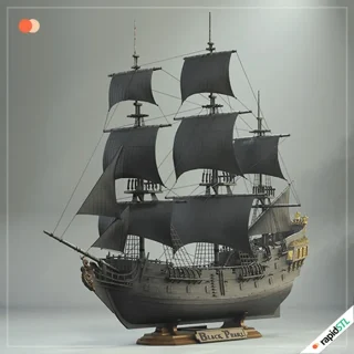 3D Models 14 black pearl jack sparrow’s pirate ship • for 3d printing & painting 3d stl model file