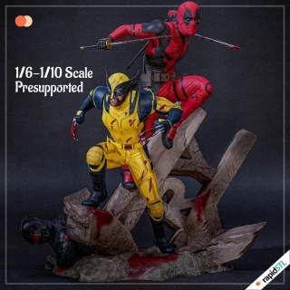 3D Models 15 wolverine and deadpool diorama stl 3d model for printing