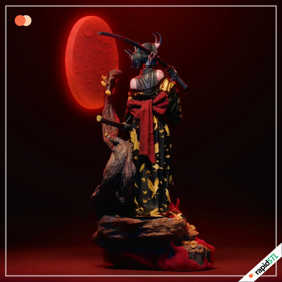 oni samurai 3d print stl model