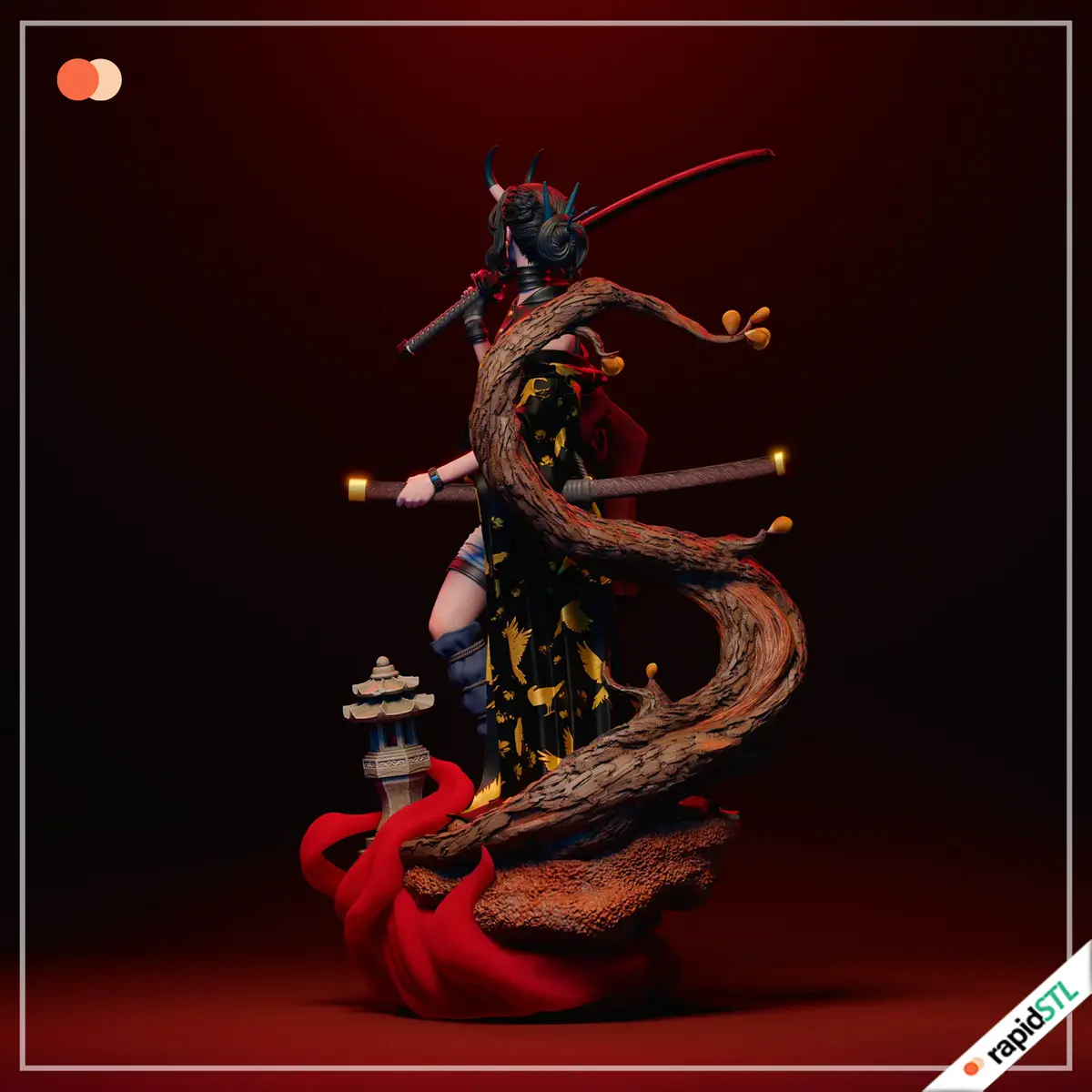 Oni Samurai 3D Print STL Model - 23