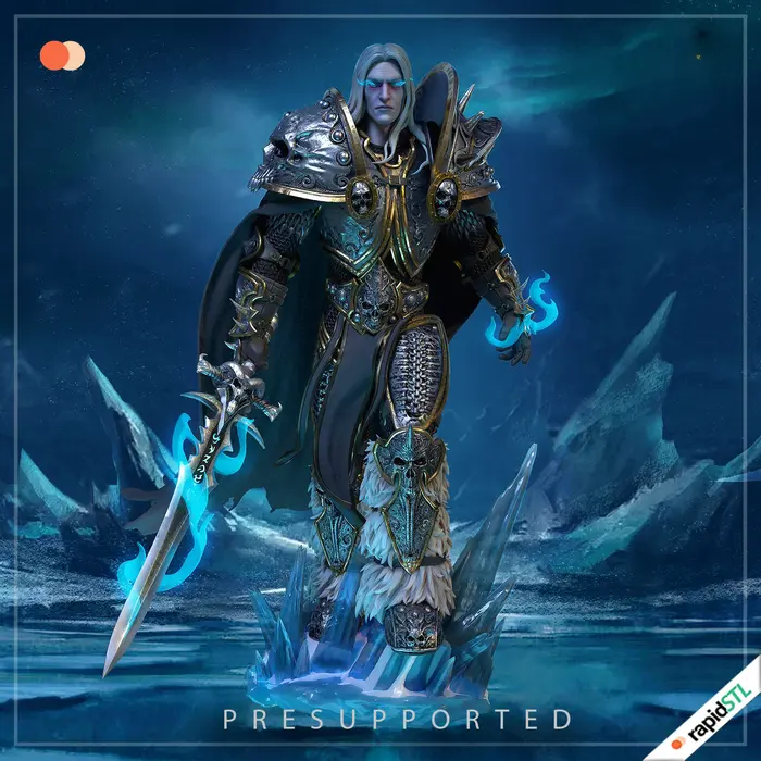 Arthas Sculpture • 1:8 Scale | World Of Warcraft 1 arthas wow world of warcraft 3d stl model for printing