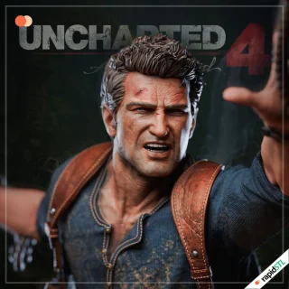 nathan drake uncharted statue stl 3d print model zez